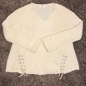Lace up sweater